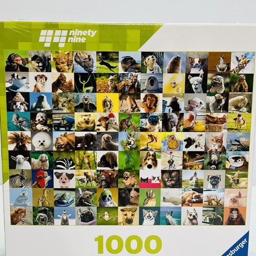 RAVENSBURGER 99 Funny Animals 1000 Pc Pieces Jigsaw Puzzle Game 27x20 Inches - Picture 7 of 7