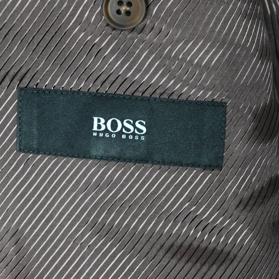 Hugo Boss 44R коричневый Glenn чек фланель Smith9 мужской блейзер Sport пальто куртка - Изображение 4 из 4