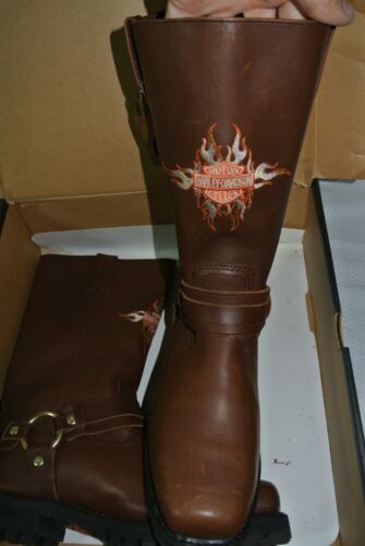 New--Harley Davidson Women Leather Boots Size 8.5 M - Picture 2 of 9