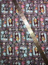 Nightmare Before Christmas Cotton Fabric 1/2 Yard 18 By 44 New
