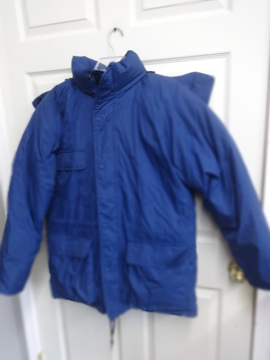 Vintage Eddie Bauer Zip Front Lined Goose Down Winter Coat W/Hood