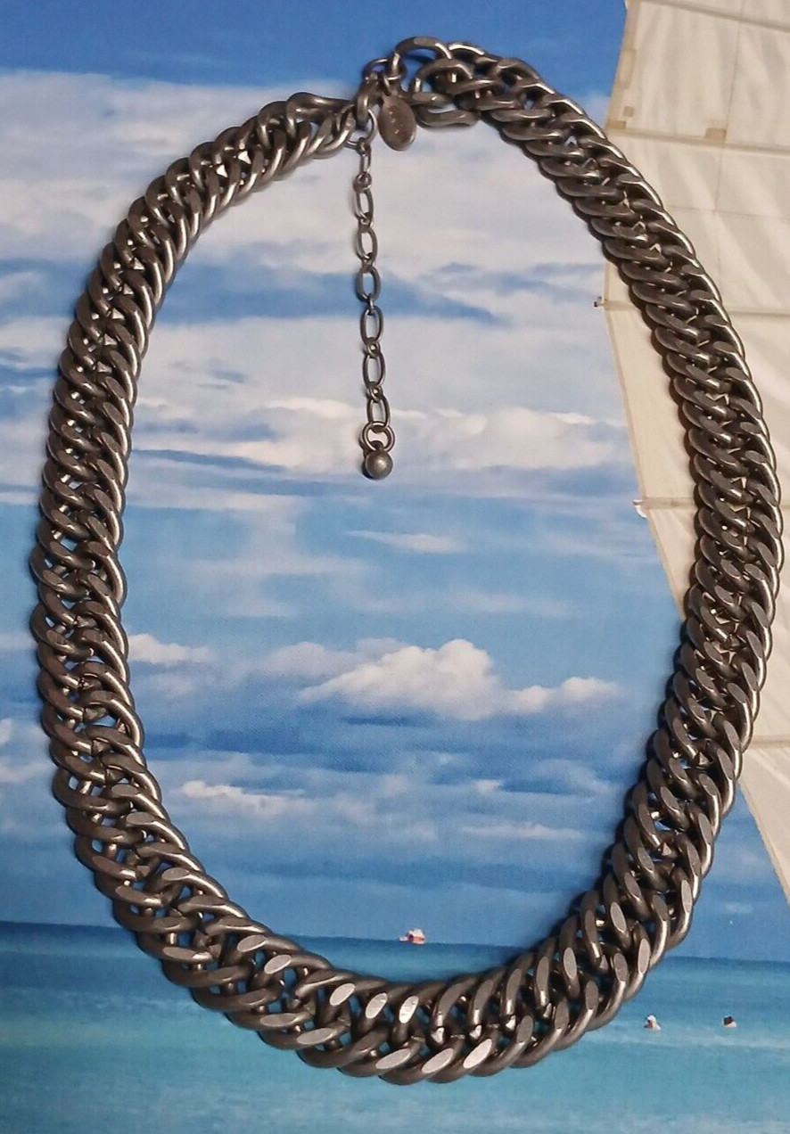 American Eagle Thick Silver Tone Statement Chain … - image 1