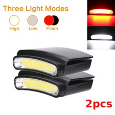2PC COB LED Headlamp Cap Light Clip-on Headlight Indoor &Outdoor Lamp 3 modes