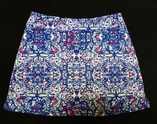 Tranquility by Colorado Clothing blue/white/pink floral print workout skort Sz M