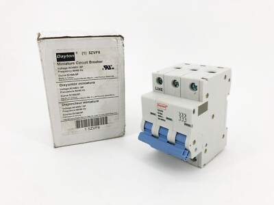 New Dayton 5ZVF9 Circuit Breaker 480V 16A 3 Pole
