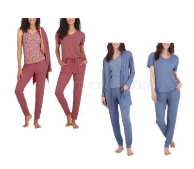 NEW! WOMENS 4 PC LIVE 2 LOUNGE ESSENTIAL SET! TANK,TEE,CARDIGAN,JOGGER!  VARIETY