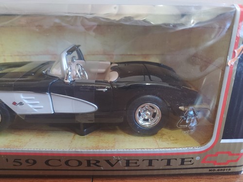 1959 Chevrolet Corvette Cabrio schwarz 1/24 Druckguss Modellauto von Motormax - Bild 3 von 7