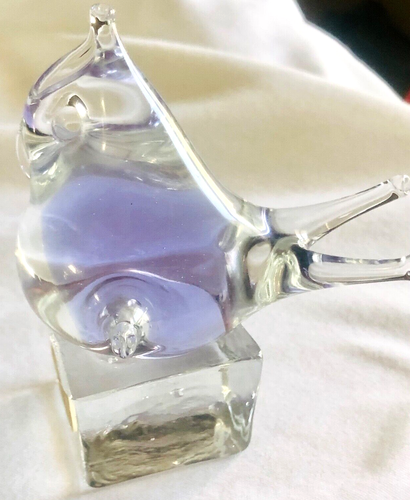 amethyst glass purple arte murano icet bird made in Venezuela with tags - Picture 2 of 9