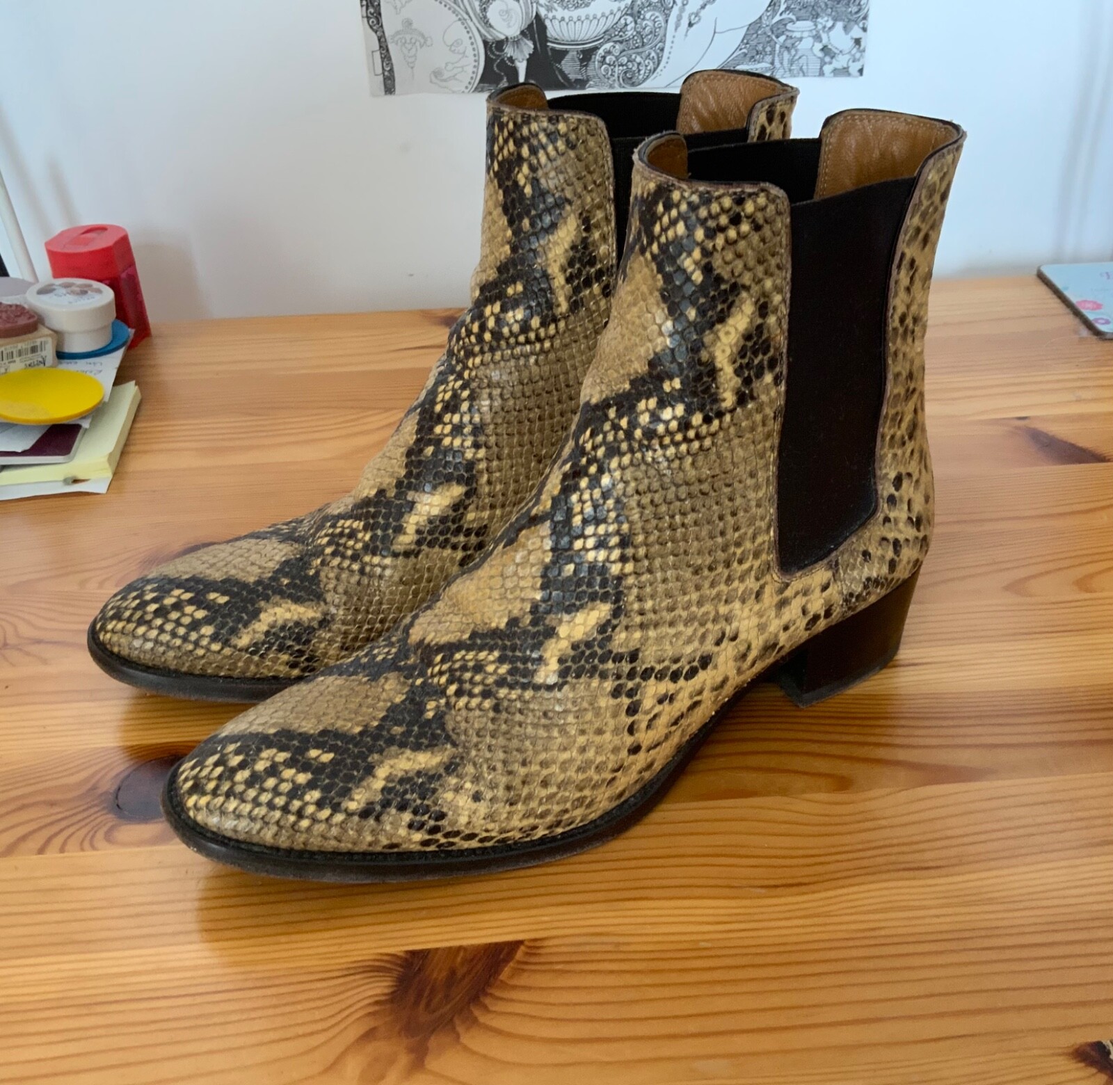 Stivaletti donna Saint Laurent in pitone [TG. 38 UK 5]