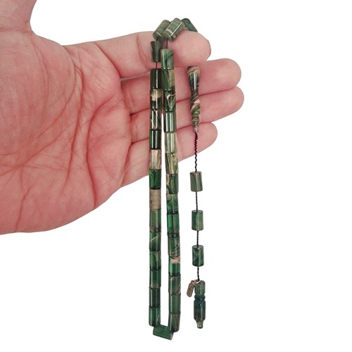 Tesbih Tespih Yesil Yeni SIKMA Ayhan Turan Kesme Gebetskette Tasbih Prayerbeads - Bild 2 von 9