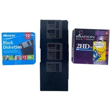 IMATION and MEMOREX 2HD Diskettes IBM 3.5" Floppy Disk Pack Of 10 EACH READ NEW!