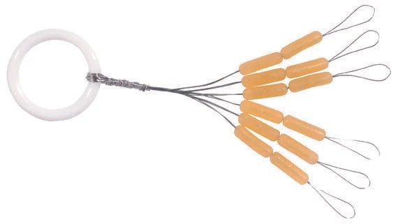 Balzer Silicon Schnurstopper oval M Ø 0,15-0,30mm 10 Stück Posenstopper Stopper