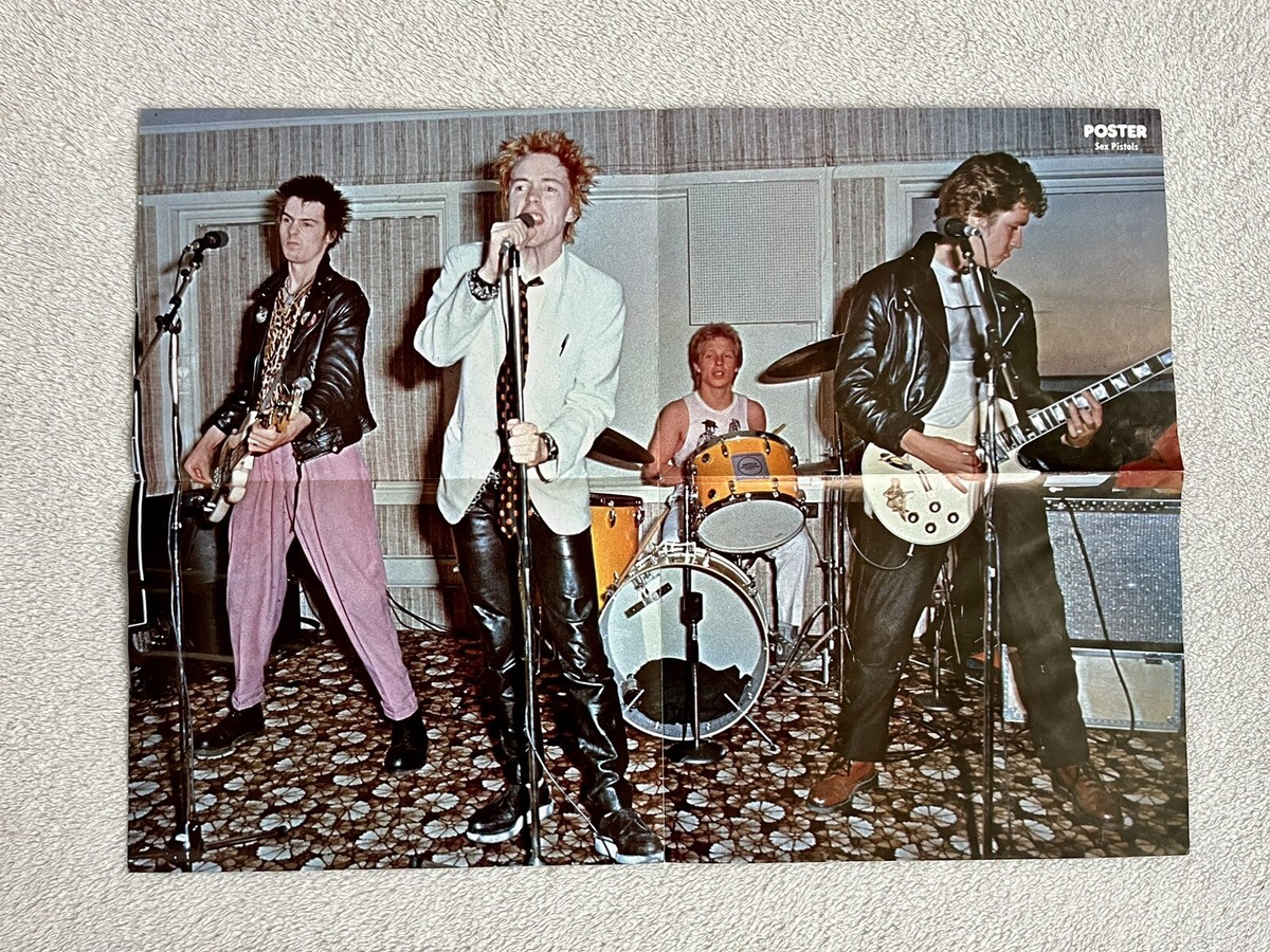 Sex Pistols 1977 Johnny Rotten Sid Vicious Swedish Poster Magazine