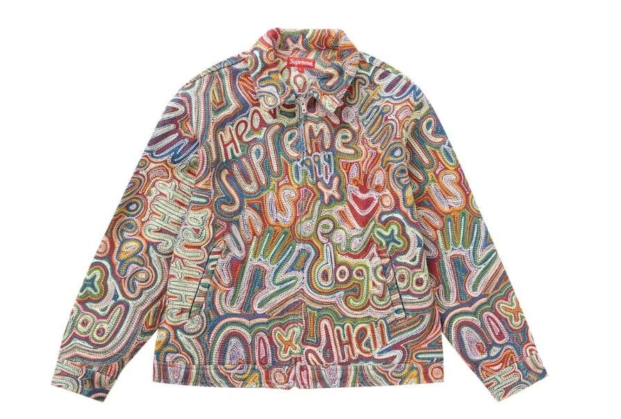 Veste en jean Supreme Chainstitch   Taille Large (L)   SS 22
