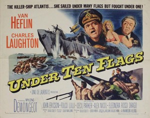 Under-Ten-Flags-1960-Original-Half-Sheet-22x28-034-Van-Heflin-Charles-Laughton