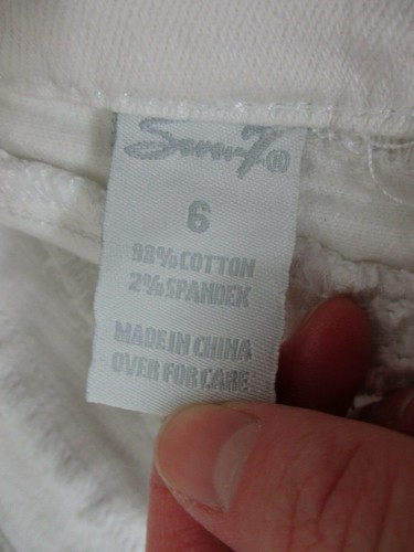 Pantalone Seven7 donna 6 jeans bianco denim skinny elasticizzato casual donna 31x29 - Foto 4 di 12