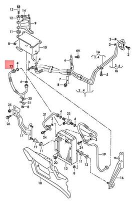 NEW VW PHAETON 3D1 3D9 OIL PRESSURE LINE 3D0317813E ORIGINAL NO DUTY TO  