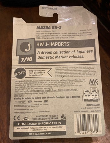 2024 HOT WHEELS NEW MODEL MAZDA RX-3 ORANGE TOONED J-IMPORTS #156 MAD MIKE - Picture 3 of 3
