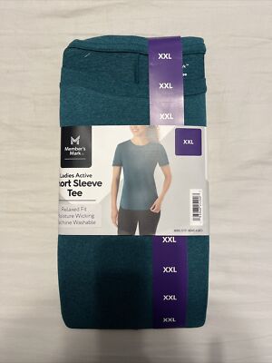 Member's Mark Ladies Relaxed Moisture Wicking Short Sleeve Active Tee XXL