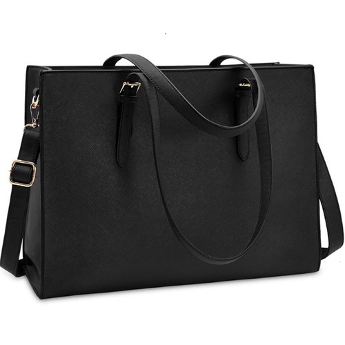 Vintage Laptop Bag for Women 15.6 Inch Waterproof Computer Bag Shoulder Bag - Afbeelding 17 van 18