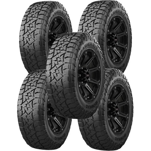(QTY 5) 37x12.50R22LT Ironhead Thrasher RT RTD01 127Q LRF Black Wall