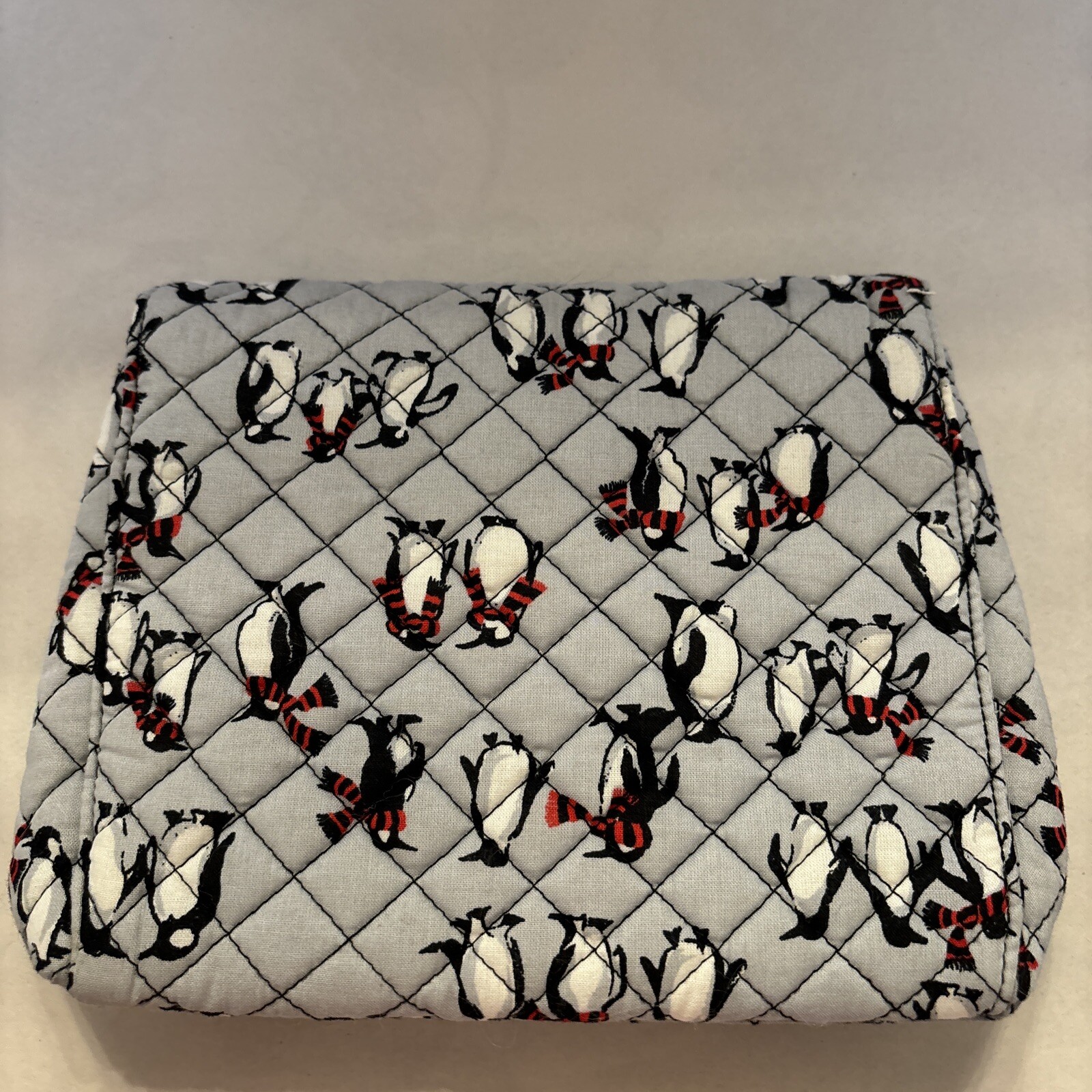 Vera Bradley Playful Penguins Grey Brush Cosmetic Case eBay