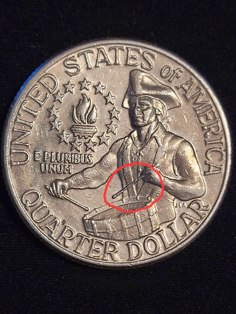 1976 Broken Drumstick Bicentennial Quarter!!! The Only One 1976 Broken Drumstick Bicentennial Quarter!!! The Only One