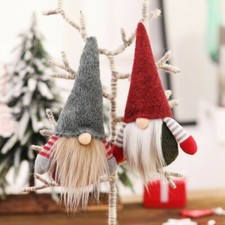 Natale senza Volto Gnomo Babbo Albero Ornamento da Appendere Bambola Decorazione