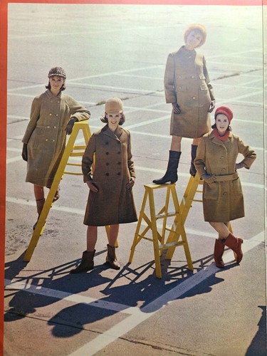 Seventeen Magazine Boot Coat Fall Winter Fashion Style Vintage Print Ad 1963 - Picture 2 of 6