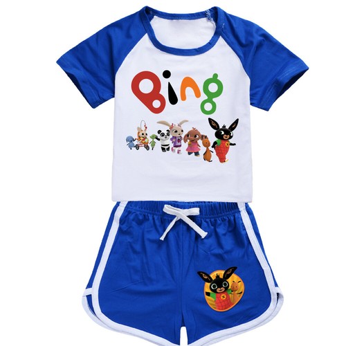 Mädchen Bing Häschen Druck Freizeit T-Shirt Trainingsanzug Sets Baumwolle Top Shorts Anzüge Neu - Bild 8 von 29