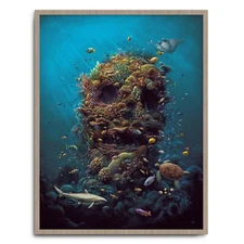 NC Winters Fading Away LUSH DELUXE POSTER GLOW Print PangeaSeed Ocean Urban Art