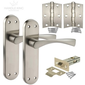 Nova Curve Interior Door Lever In Brushed Stainless Steel - Foto 10