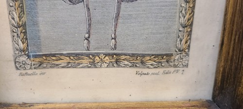 Vintage Lithograph Art Print Raffaello inv, Volpato Scul. Ediz P.V 1 & 2 Framed - Picture 3 of 9