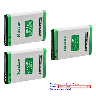 Kastar BL-5B Battery Replace for Tecsun A5 DIGITAL AUDIO PLAYER & RECORDER