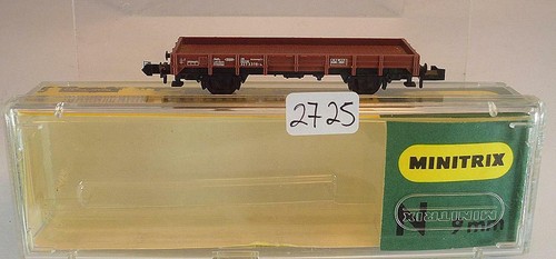 Minitrix Spur N 1/160 Nr. 3388 Niederbordwagen Kklmmp 2-achsig der DB OVP #2725 | Condition: Gebraucht