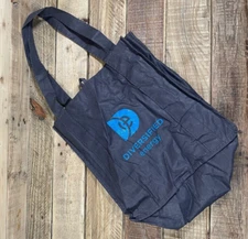 Diversified Energy Tote Bag 15” Black Blue Reusable Shopping Sac Grocery Handbag