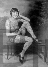Vintage Tattoo Image 14 x 11" Photo Print