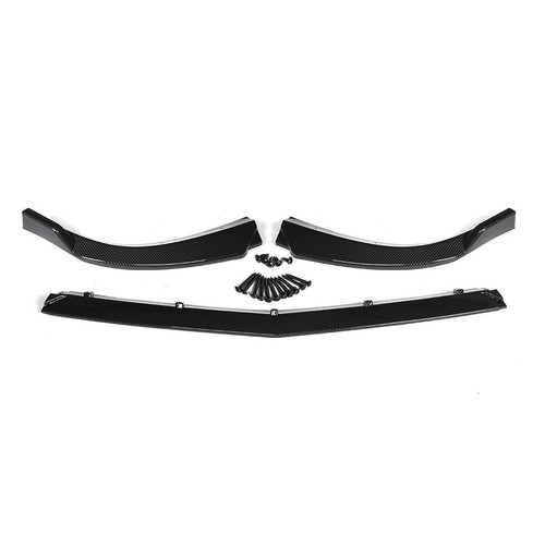 For Mercedes C Class W204 Sport 11-14 Carbon Look Front Bumper Lip Splitter - Picture 8 of 11