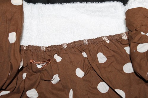NoJo 2 pk contoured changing pad covers brown white dots new - Picture 8 of 10