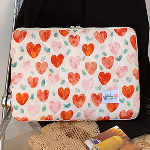 Computer Carrying Case Bag Soft Padded Sleeve for 13in Notebook (Red Heart) . - Picture 3 of 5