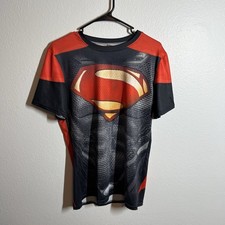 Men's T-shirts Superman Superhero Compression Tights Tops Short Sleeve Tee Gym