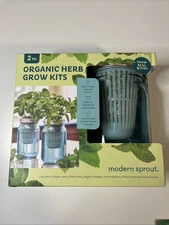 Modern Sprout's 2 Pack Organic Herb Garden Grow Kit New