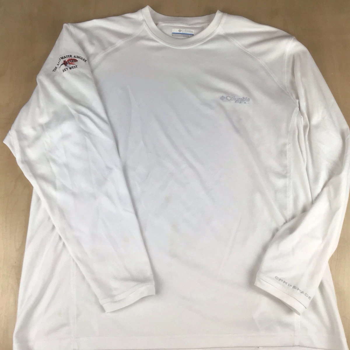 Chemise De Pêche Columbia PFG Performance - Homme - XL - Blanc - Drapeau USA