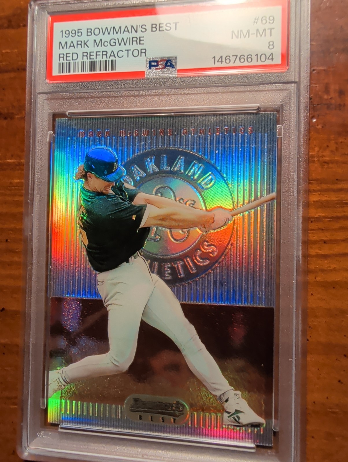 1995 Bowmans Best Refractor Mark Mcgwire PSA 8 Red Low Pop view 4