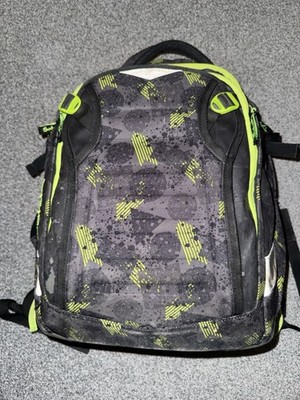 Satch Schulrucksack schwarz-neon grün - guter Zustand