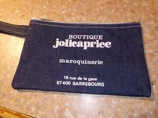 Pochette vintage toile denim Jolicaprice Sarrebourg – trousse  23 x 14 cm