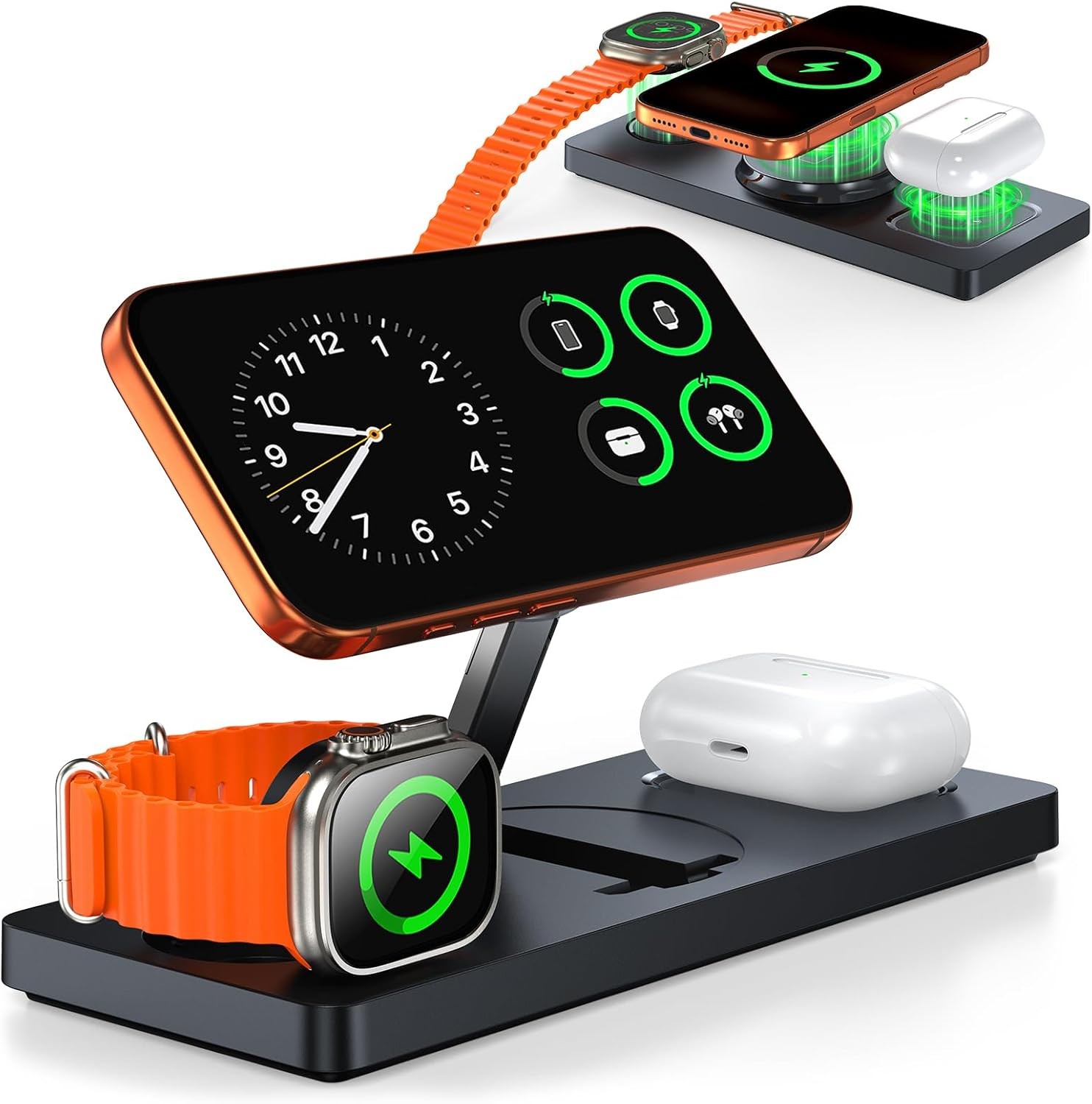 SnugLuv 3-in-1 Wireless Charging Station for iPhone, Apple Watch & AirPods