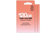 Three 120GB Data Only SIM Lasts up to 12 month