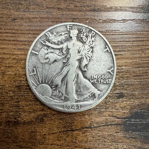 1941-D Walking Liberty Half Dollar - Fine/VF- Denver Mint - 90% Silver Coin