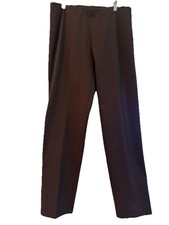 Eileen Fisher Sz M Dark Brown Elastic Waist Pull On Pants RN 78121 / CA 34460